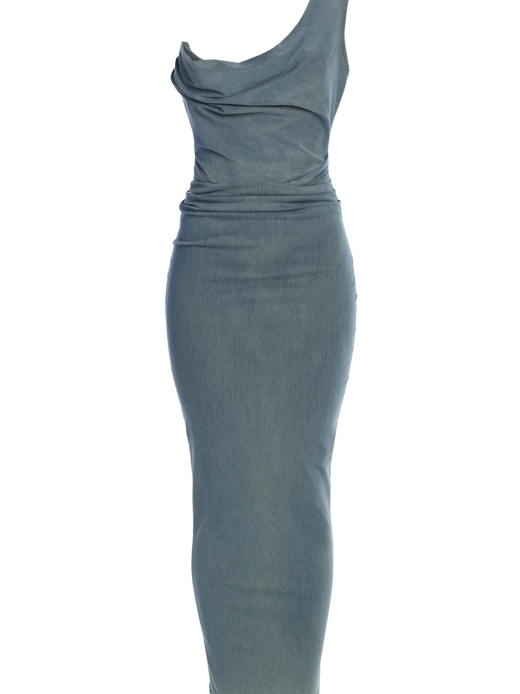 Jluxlabel One-Shoulder Maxi Dress In Dusty Blue